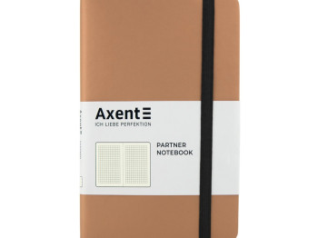 Книга записна в клетку Partner Soft золотая 125х195 мм. 96 листов. Axent 8206-35-A