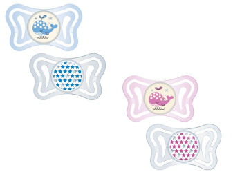Пустушка силіконова люмінесцентна Physio Light 2 шт, Chicco