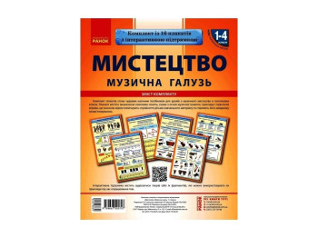 КНП Исскуство. Музыкальная отросль 1-4 классы. ПЛАКАТЫ НУШ. Ранок О901914У