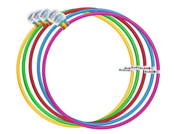 Обруч детский тяжелый SlimHoop №4 тренировочный, 90 см, гибкий цветной, BAMSIC