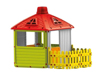 Детский игровой дом с изгородью, DOLU Toy Factory