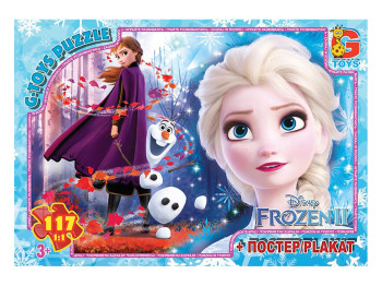 Пазлы картонные Frozen. 117 элементов. G-Toys FR049