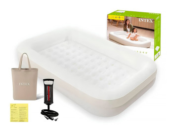 Дитячий надувний матрац Intex 66811, 107х168х25см, ручний насос