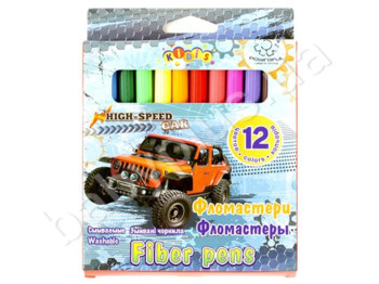 Набор фломастеров 12 цветов, HIGH SPEED , KIDIS 13314