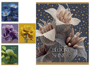 Тетрадь общая в клетку Школярик Magic Flowers, 60 листов, микс видов, цена за 1 шт