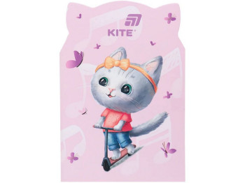 Блокнот у м'якій обкладинці, 48 аркушів, Pink cat, Kite