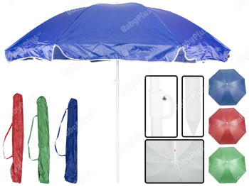 Зонт пляжный Stenson "Colors" D2,2м, в чехле (однотон)