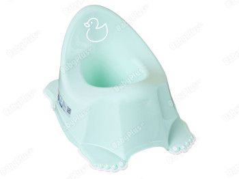 Горшок Утенок с противоскользящей резиной салатовый. Tega Baby DK-001-131