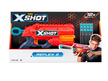 Швидкострільний бластер іграшковий X-Shot Red EXCEL REFLEX 6. 16 патронів. Zuru 36433R