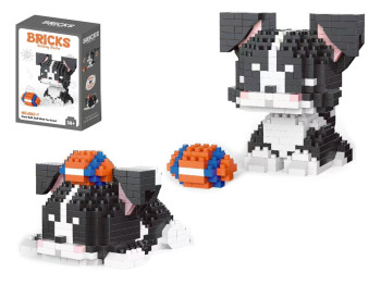 Конструктор собака з м’ячем Bricks, 7–8 см, 2 пози (сидить/лежить)