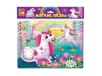 М'які пазли Єдиноріг, 35 елементів, Vladi Toys