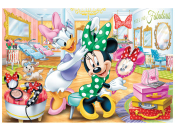 Пазл Trefl Mickey and Friends Минни в салоне красоты, 100 деталей