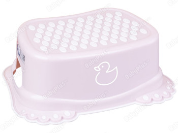 Подставка для ног Утенок с противоскользящей резиной светло-розовая. Tega Baby DK-006-130