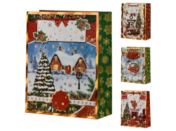 Пакет новогодний бумажный S "New Year's Eve" 18х23х8см, R33024-S
