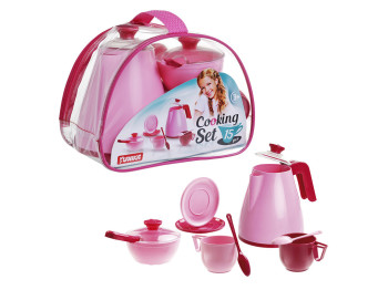 Набор посуды Cooking Set 15 предметов розовая. Юніка 4820041671733