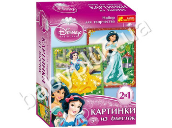 Набор для творчества, Картинка из глиттера Disney Принцессы Жасмин и Белоснежка, Ranok Creative