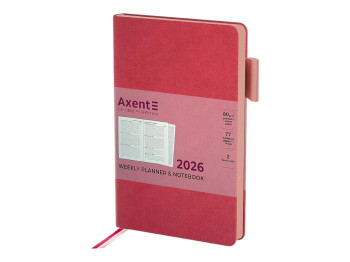 Ежедневник Partner Soft Muse 2026 Axent 8527-26-1-A, 125×195 мм, розовый