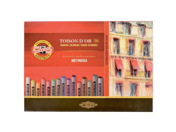 Мел-пастель сухая мягкая Toison D'or, 36 цветов, высокая светостойкость, Koh-I-Noor