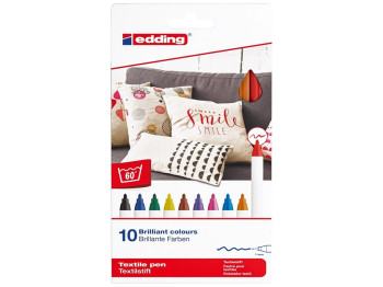Маркер Textile Classic 10 цветов 1 мм. Edding 4600/10C