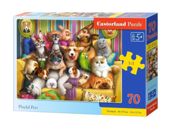 Пазлы Игривые животные. 70 элементов. Castorland B-070176