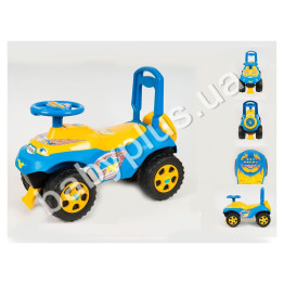 Толокар Автошка музичний. TM Doloni Toys 013117-25. ЖОВТО-БЛАКИТНИЙ. Розповідається ПДР і співає на