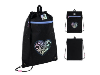 Сумка для взуття зі шнурками Love is K25-601M-5, 46×33 см, затяжка шнурком, Kite