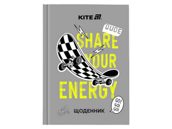 Щоденник шкільний у твердій обкладинці, Energy, Kite