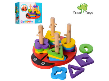 Деревянная игрушка Геометрика. Tree Toys MD 1027. 16 фигурок