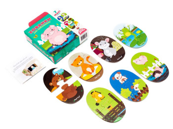 Пазли - двійнята, Хованки, 14 елементів Vladi Toys