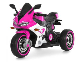 Электромотоцикл трехколесный Bambi Racer M 6307EL-8, 2х25W, 1х12V/10AH, MP3, TF, USB, светло, розовы