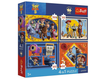 Пазл Trefl Toy Story 5 Время игрушек 4 в 1, 352 детали