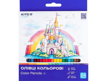 Карандаши цветные Classic 24 шт, Kite
