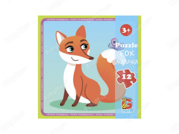 Пазли картонні Лисичка, 12 елементів, G-Toys