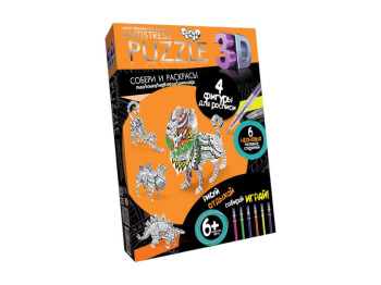 Набір креативної творчості 3D Пазл Антистрес Тварини, Danko Toys