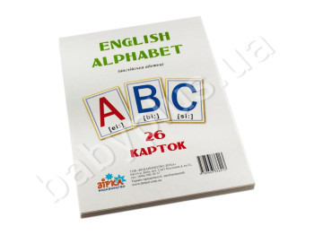Картки великі English alphabet А5, 200х150 мм. ZIRKA 72949