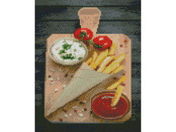 Алмазная картина Дощечка вкусной еды 30х40 см, Strateg
