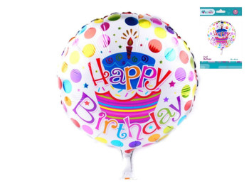 Фольгированный воздушный шарик Happy Birthday, 53×47 см