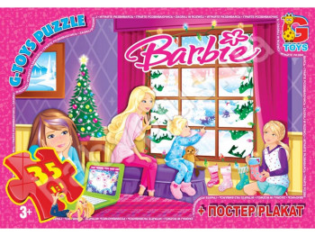 Пазли картонні 35 ел, Barbie, G-Toys