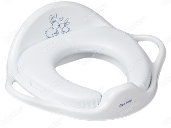 Туалетное сиденье Мягкое Зайчики белое. Tega Baby KR-020-103