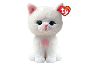 Мягкая игрушка Benie Bebies Белая кошка Amelia 15 см, TY