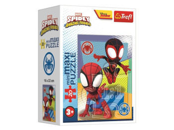 Пазлы Trefl Mini Maxi Amazing Spidey Паук и его друзья, 20 элементов, Trefl 21132