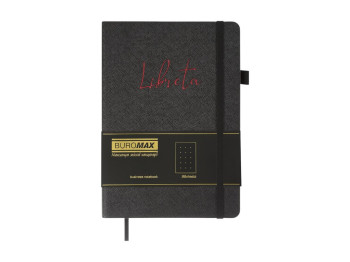 Блокнот деловой BUROMAX LIBRETA, A5, 96 л., точка, черный