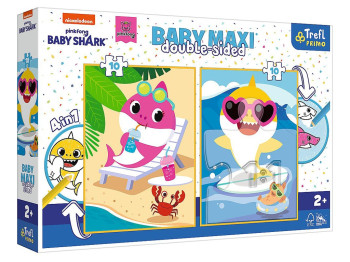 Пазлы + раскраска 10+10 элементов BABY MAXI, Отдых, Маленькая акула, Trefl