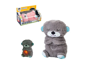 Игрушка ночник плюшевый мишка, музыка, свет, эффект дыхания