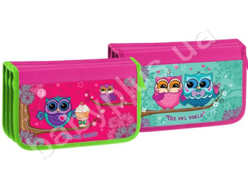 Пенал тройной картонный LITTLE OWL, KIDIS 7187