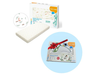 Бамбуковая простыня для кроватки Лесные зверьки 60х120 см. BabyOno 749/01