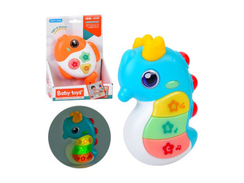 Игрушка морской конек, музыка, свет, на батарейках, 2 вида (рыбка, морской конек)