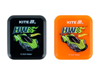 Точилка прямокутна з контейнером Hot Wheels, пластикова,2 вида (ціна за 1шт), Kite