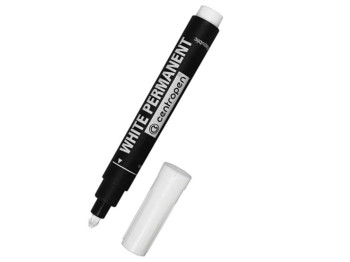 Маркер перманентный белый 2,5 мм Permanent White, для устойчивых надписей, Centropen
