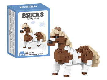 Конструктор фігурка кінь Bricks, 7.8 см, збірна модель